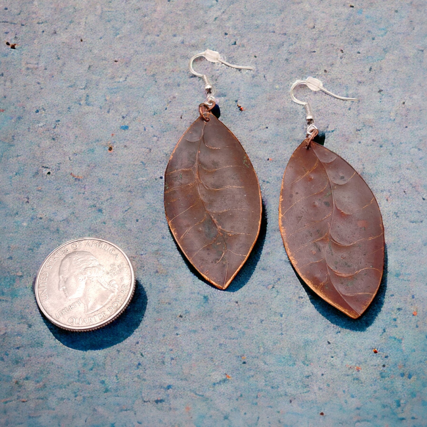 Copper Leaf Earrings