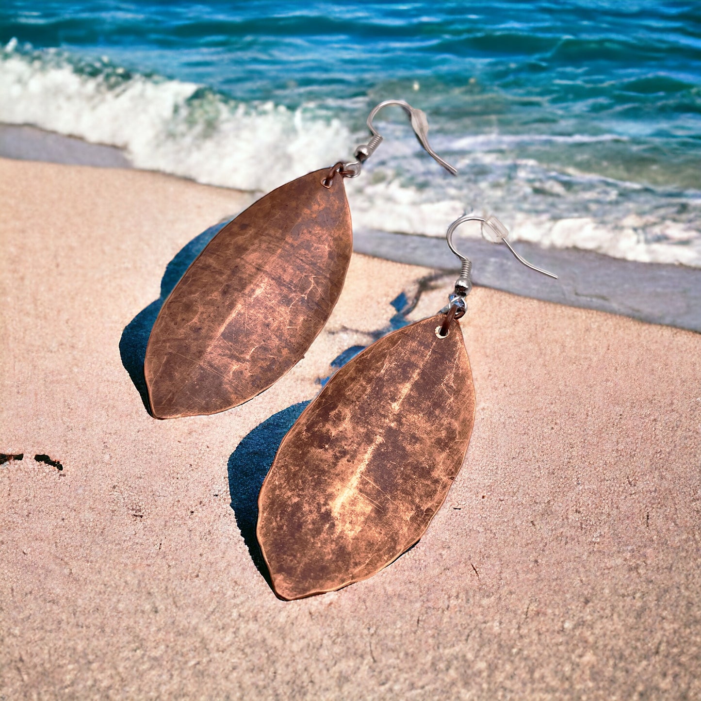 Copper Leaf Earrings