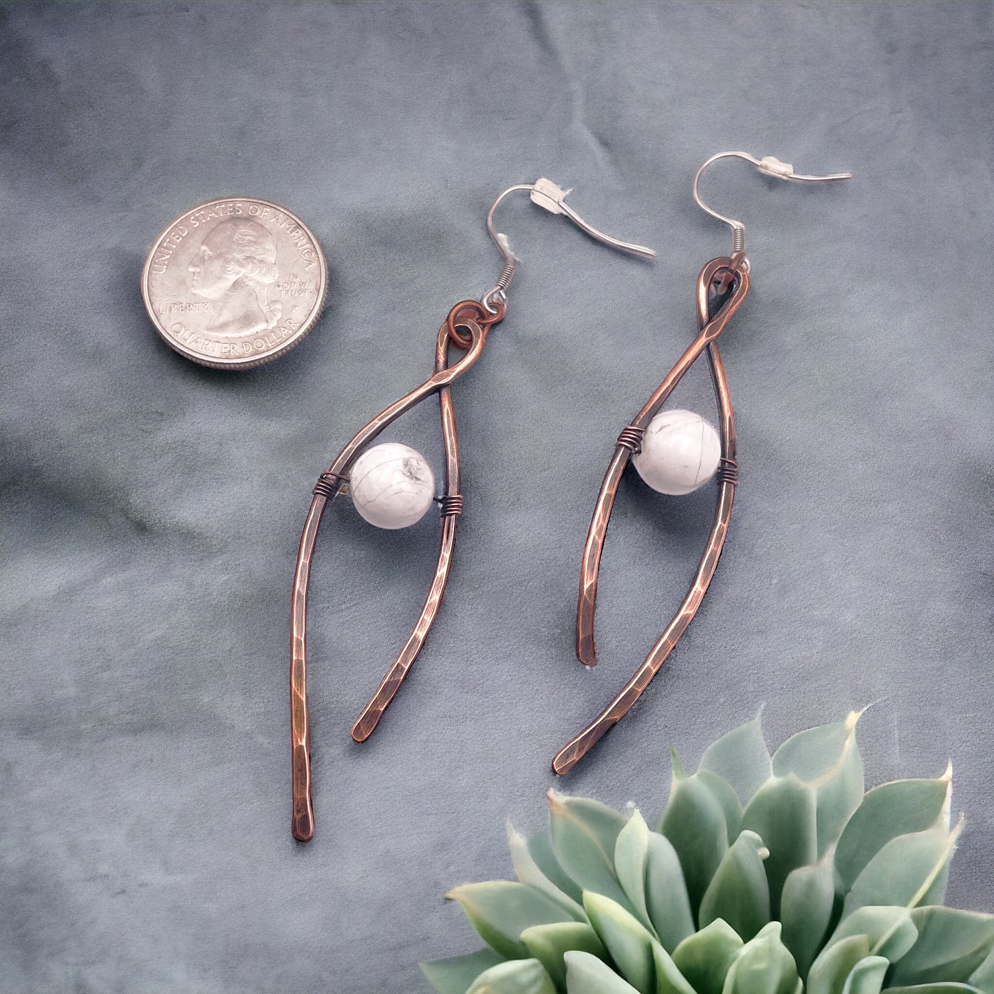 Copper Magnesite Earrings