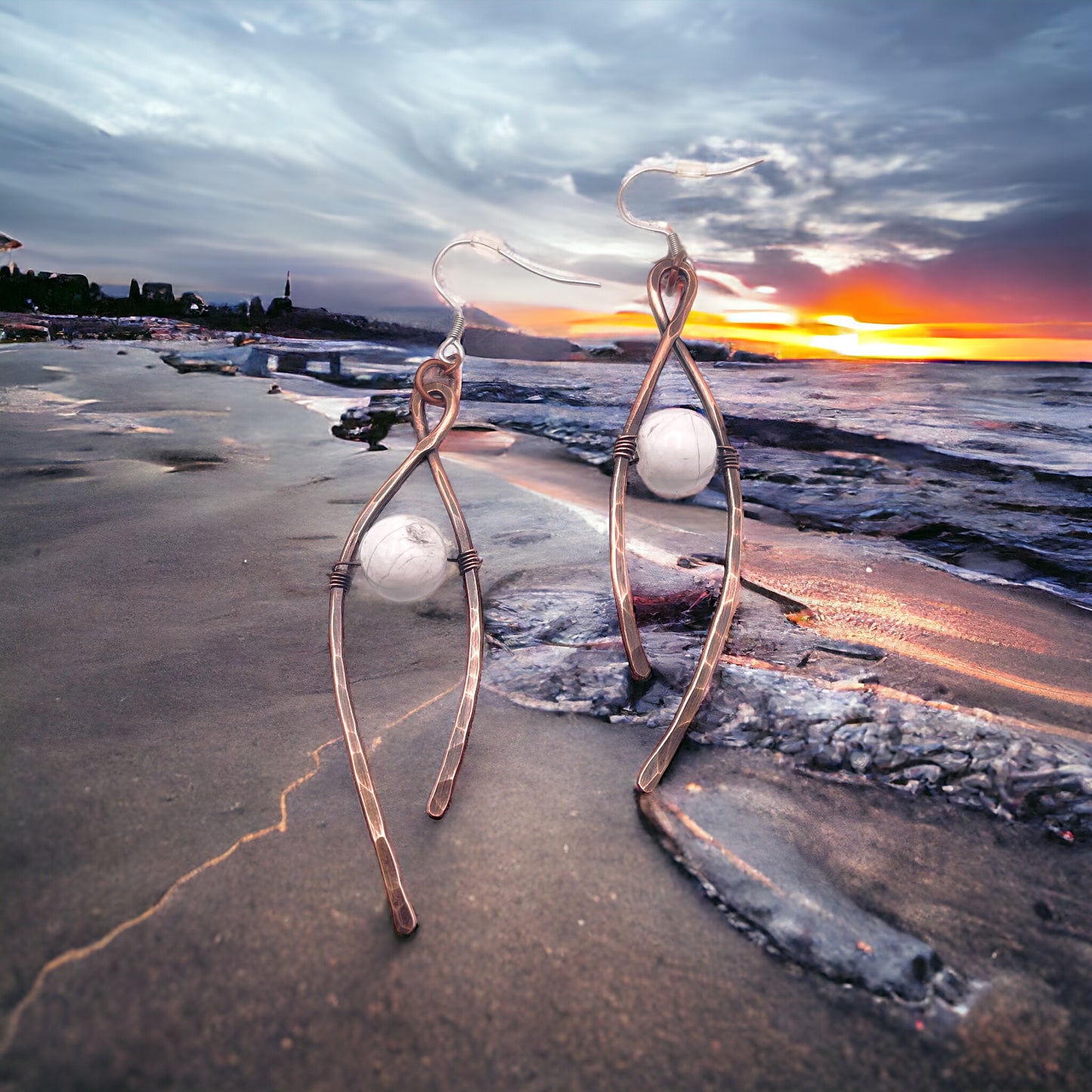 Copper Magnesite Earrings