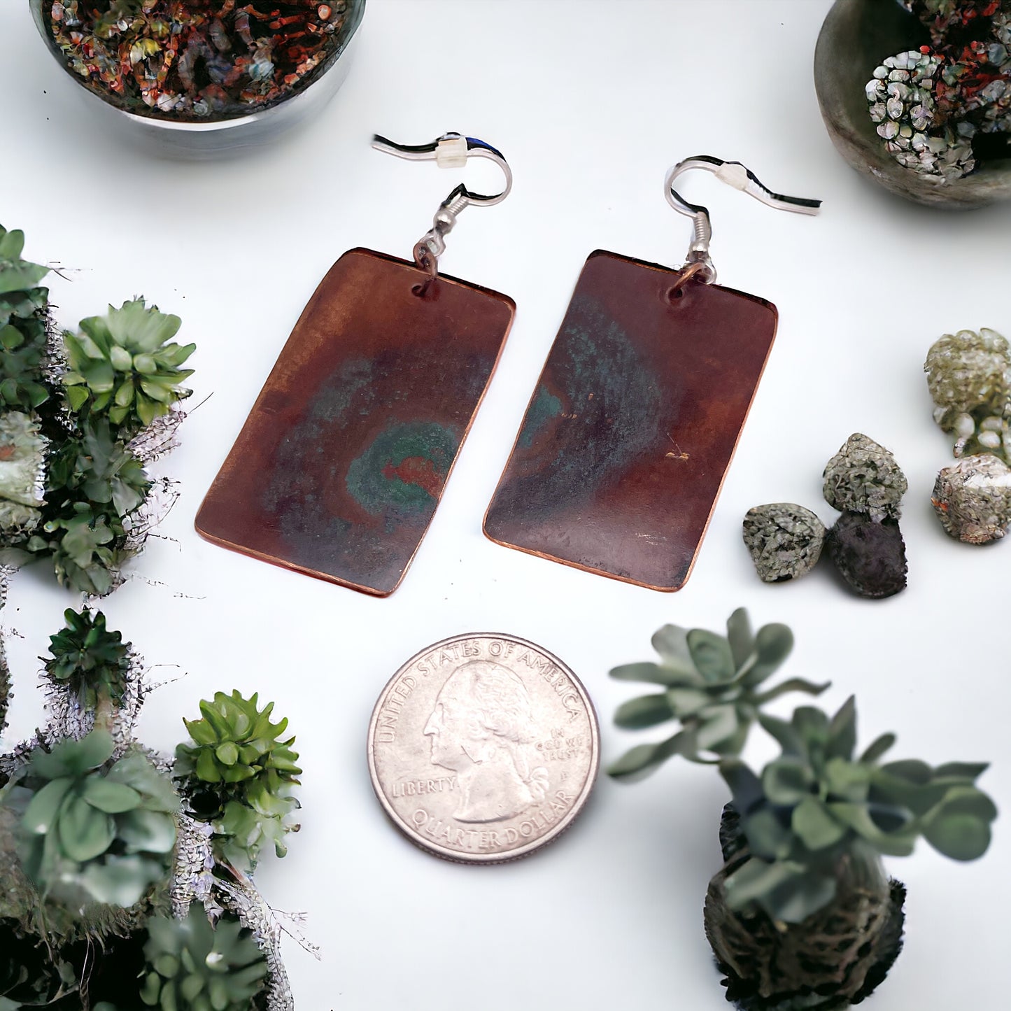 Boho-style Copper Earrings