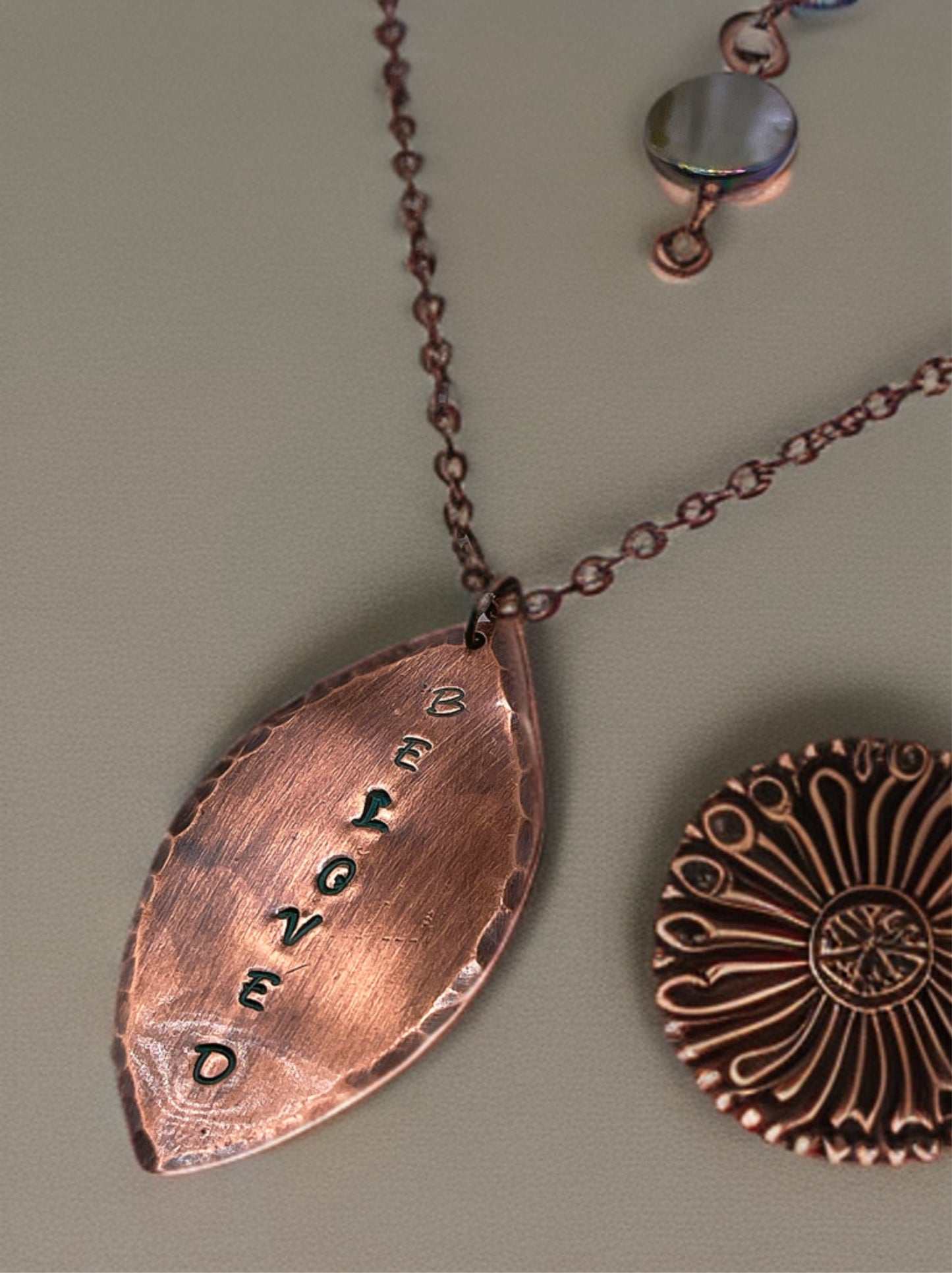 Customizable Copper Leaf Necklace