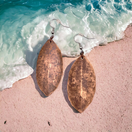 Copper Leaf Earrings