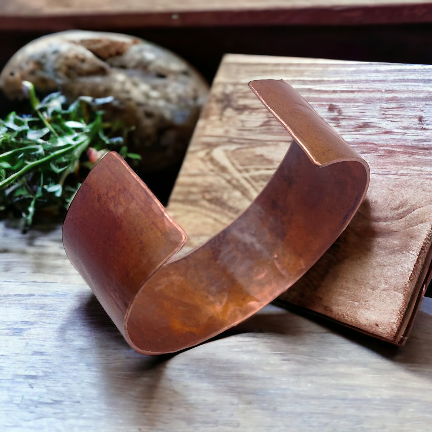 Copper Cuff Bracelet, Boho Style