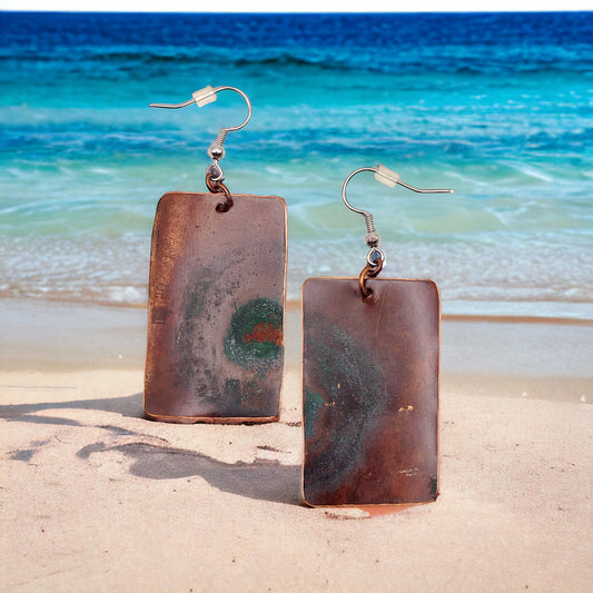 Boho-style Copper Earrings