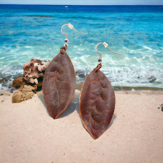 Copper Leaf Earrings