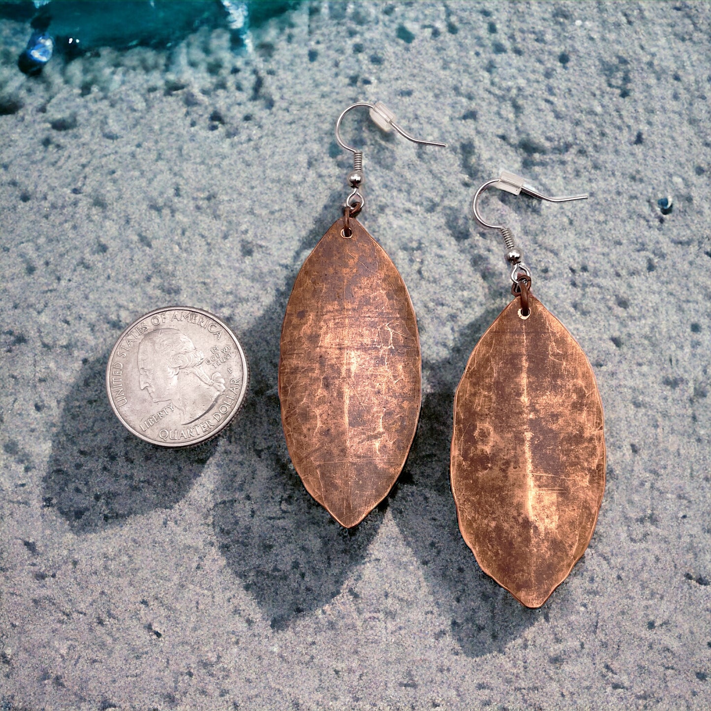 Copper Leaf Earrings